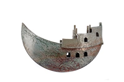 Lot 1223 - JANNIE VAN DER WEL STUDIO POTTERY BOAT