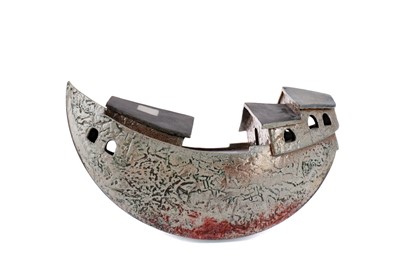 Lot 1225 - JANNIE VAN DER WEL STUDIO POTTERY BOAT