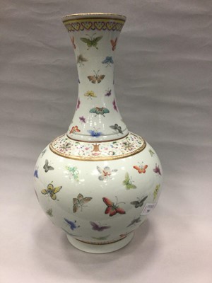 Lot 701 - A CHINESE POLYCHROME VASE