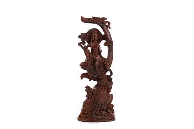 Lot 964 - A 20TH CENTURY CHINESE CARVING OF GUANYIN