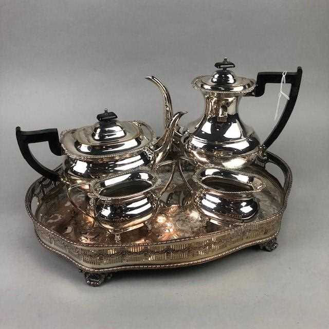 Lot 42 - A SILVER PLATED TEA AND COFFEE SERVICE