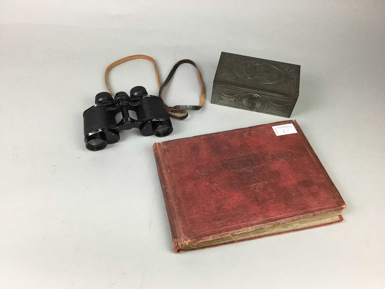 Lot 51 - A PAIR OF CASED FIELD GLASSES, ALONG WITH OTHER RELATED EPHEMERA