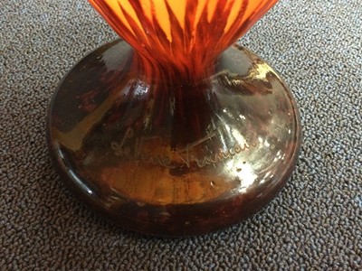 Lot 1013 - A SCHNEIDER GLASS 'CARDAMOM' PATTERN FRUIT BOWL