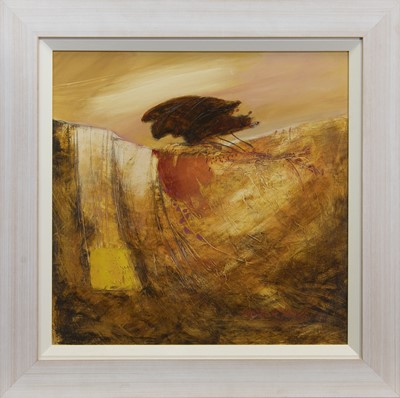 Lot 536 - BLUSTERY, AN ACRYLIC BY GEORGIE YOUNG