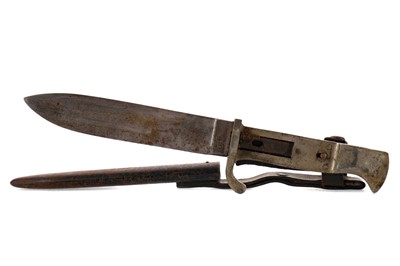 Lot 1683 - A GERMAN HITLER YOUTH KNIFE, ALONG WITH A BUTTERFLY KNIFE