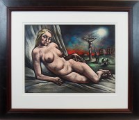 Lot 106 - * PETER HOWSON OBE, MADONNA pastel on paper,...