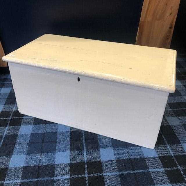 Lot 66 - A WHITE PAINTED BLANKET CHEST