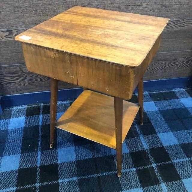 Lot 72 - A MID CENTURY REMPLOY TEAK SIDE TABLE