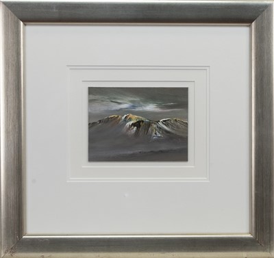 Lot 566 - THE PEAK, AN OIL BY PETER GOODFELLOW