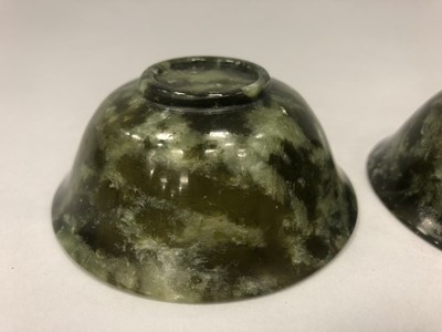 Lot 975 - A PAIR OF CHINESE JADE BOWLS