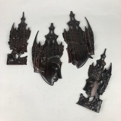 Lot 84 - A LOT OF CARVED WOOD WALL MASKS