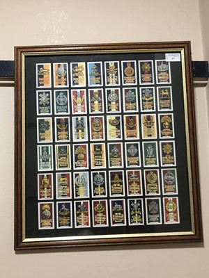 Lot 37 - A LOT OF FIVE PRINTS AND A FRAMED SET OF CIGARETTE CARDS