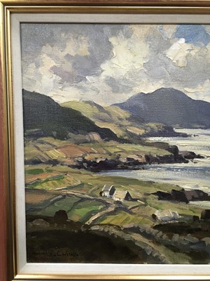 Lot 58 - EVENING LIGHT, BALLINSKELLIGS BAY, AN OIL BY MAURICE CANNING WILKS