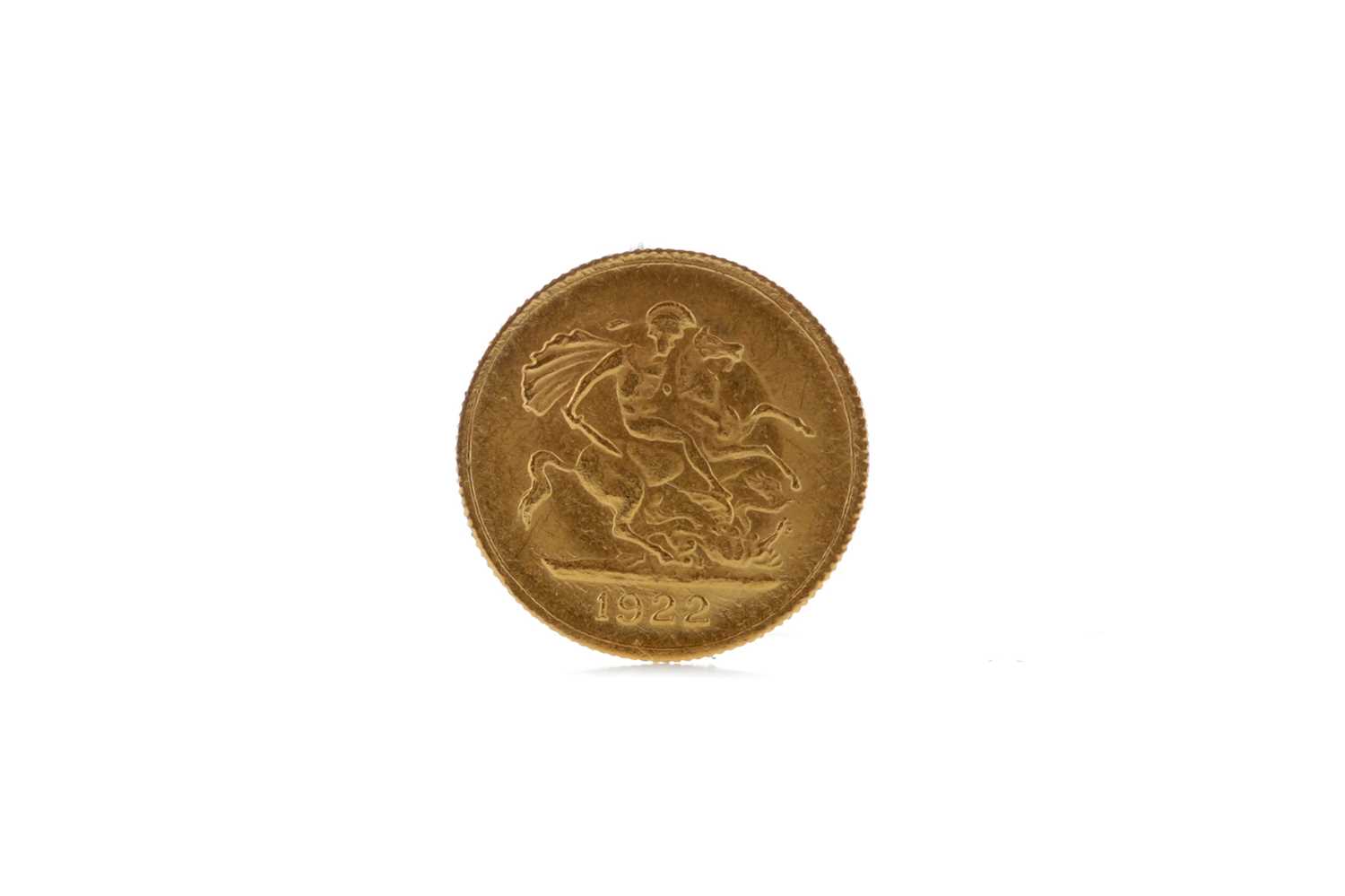 Lot 13 - A GOLD QUARTER SOVEREIGN DATED 1922