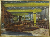 Lot 135 - * JAMES WATT RGI (b 1931 - ), CLYDE CRANES oil...