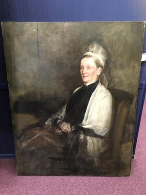 Lot 60 - THE PORTRAIT OF MRS MACLEHOSE,  AN OIL BY SIR JAMES GUTHRIE