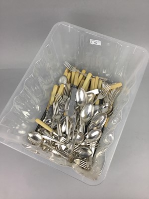 Lot 184 - A LOT OF SILVER PLATED FLATWARE
