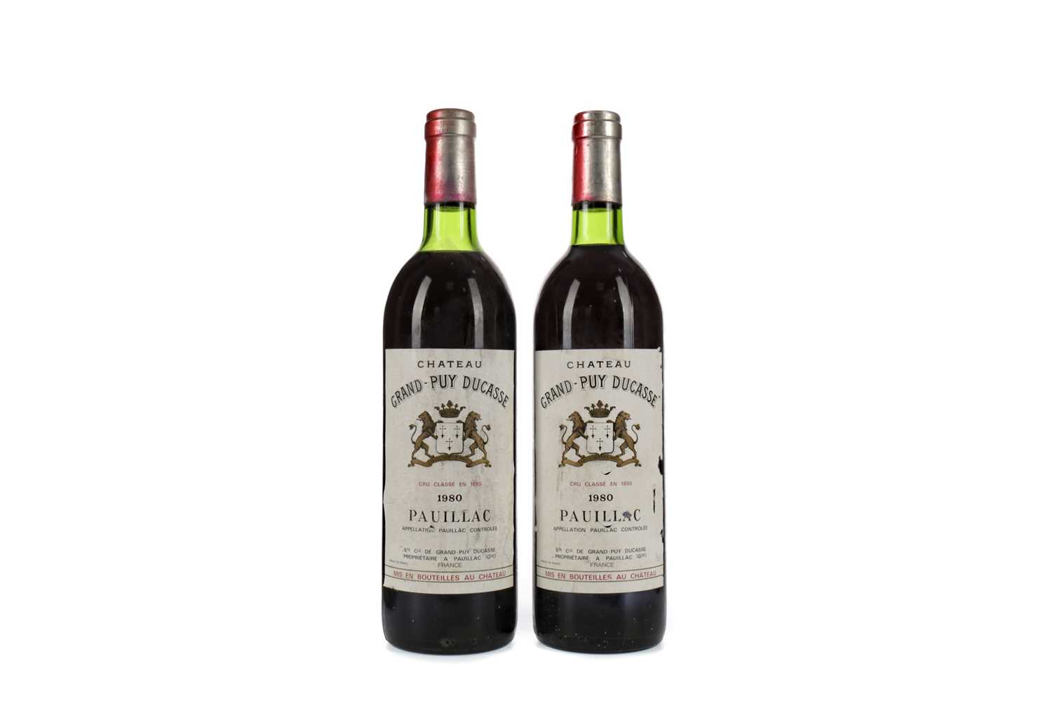 Lot 49 - TWO BOTTLES OF CHATEAU GRAND PUY DUCASSE 1980