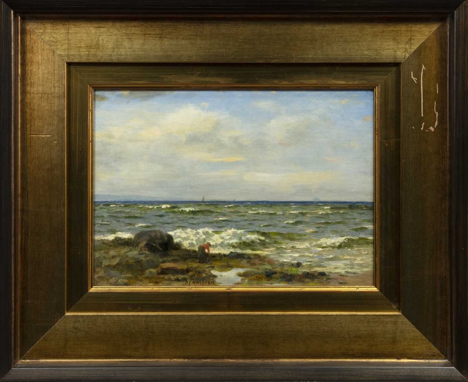 Lot 30 - ON THE BEACH, AN OIL BY DUNCAN CAMERON