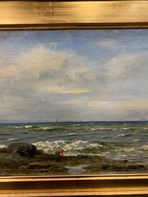 Lot 30 - ON THE BEACH, AN OIL BY DUNCAN CAMERON