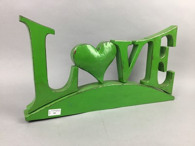 Lot 93 - AN INDUSTRIAL ART 'LOVE' SIGN