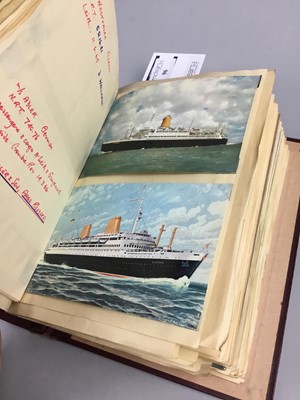 Lot 96 - SHIPPING INTEREST - AN ALBUM OF SHIPPING POSTCARDS