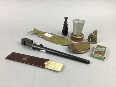 Lot 192 - A LOT OF BRASS WARE AND OTHER ITEMS
