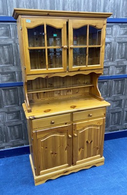 Lot 212 - A MODERN PINE KITCHEN DRESSER