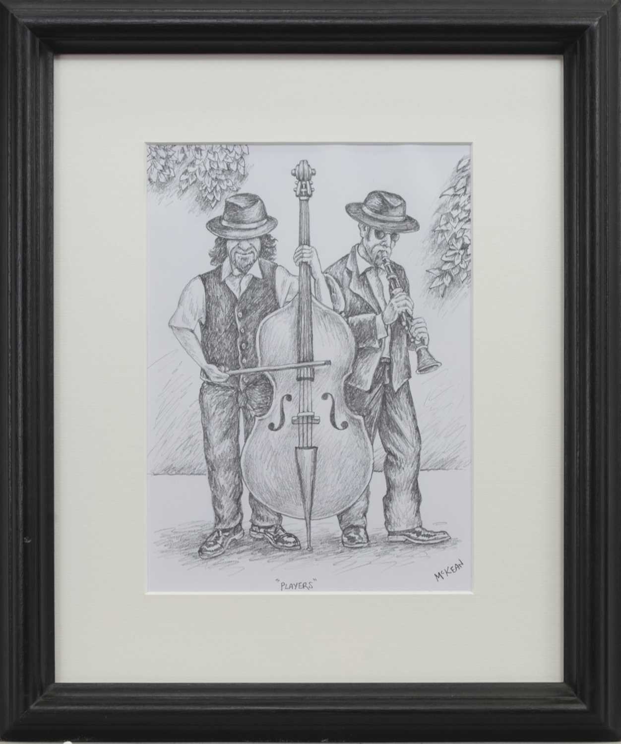 Lot 622 - PLAYERS, A PENCIL SKETCH BY GRAHAM MCKEAN