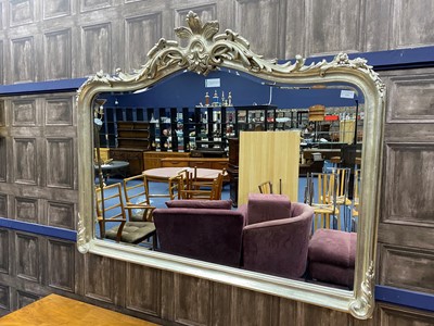 Lot 235 - A VICTORIAN STYLE OVERMANTEL MIRROR