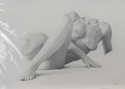 Lot 610 - FOUR NUDE PENCIL SKETCHES BY LEE STEWART
