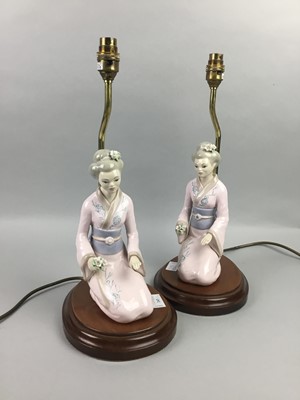 Lot 243 - A LOT OF TWO SPANISH FIGURAL TABLE LAMPS