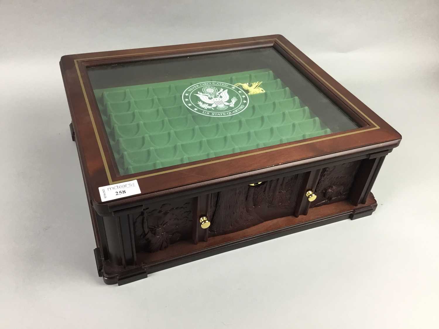 Lot 258 - COIN COLLECTORS DISPLAY CASE