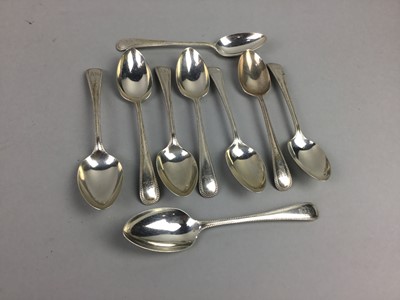 Lot 259 - A SET OF NINE VICTORIAN SILVER TEASPOONS