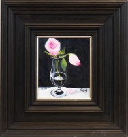 Lot 164 - ROWENA LAING, ROSEBUD 16cm x 14cm Framed