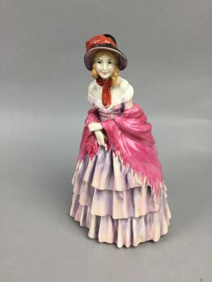 Lot 262 - A ROYAL DOULTON FIGURE OF 'A VICTORIAN LADY'  AND A VASE