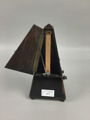 Lot 277 - AN ANSTEY & WILSON SUNBURST WALL CLOCK AND A METRONOME