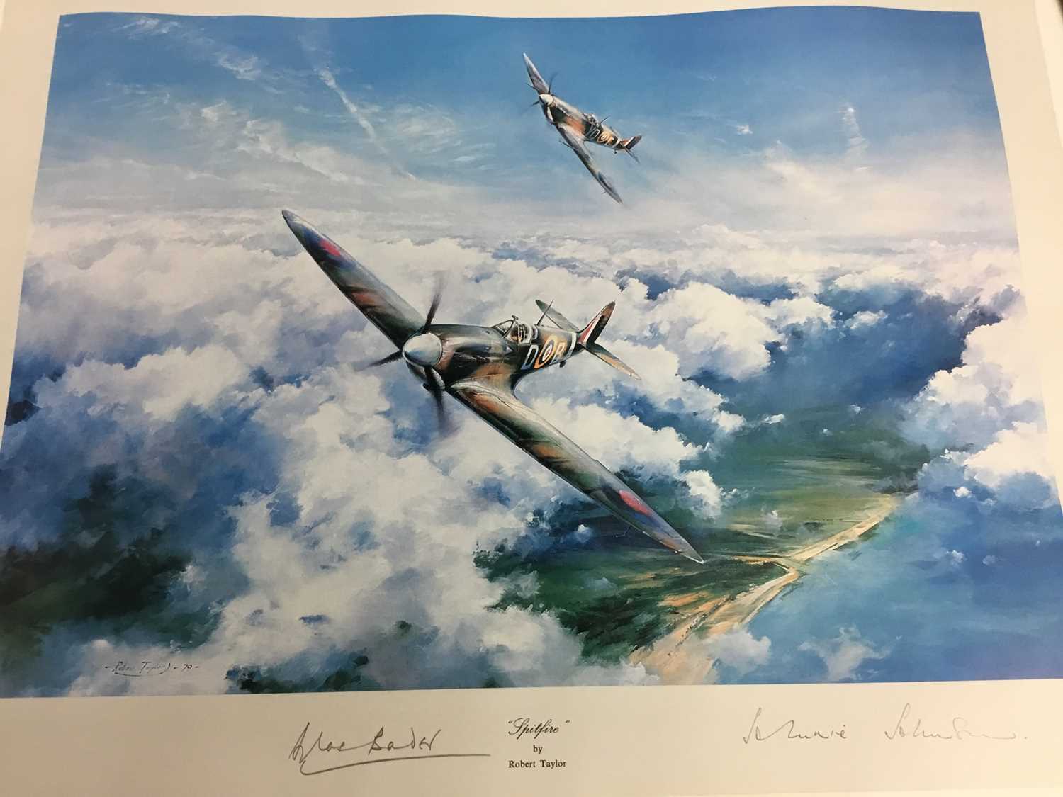 Lot 29 - A SIGNED SPITFIRE PRINT BY ROBERT TAYLOR
