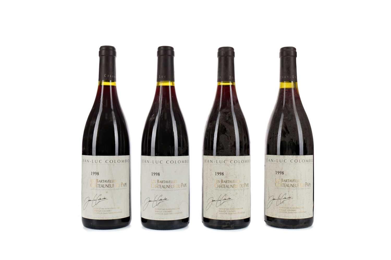 Lot 73 - FOUR BOTTLES OF JEAN-LUC COLOMBO 1998 CHATEAUNEUF DU PAPE
