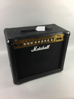 Lot 296 - A MARSHALL AMPLIFIER, ALONG WITH OTHER EQUIPMENT