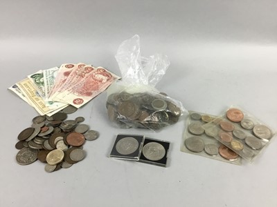 Lot 303 - A COLLECTION OF BRITISH AND FOREIGN COINS AND BANKNOTES