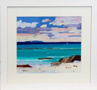 Lot 176 - ALISTAIR BENNIE, SMALLER ISLES acrylic on...