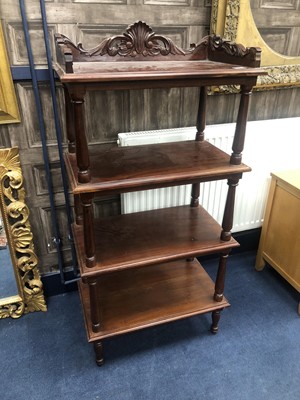 Lot 328 - A REPRODUCTION MAHOGANY WHATNOT