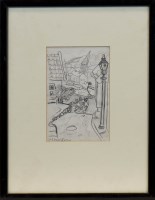 Lot 177 - * PETER HOWSON OBE, ROAD TO THE CANAL pencil...