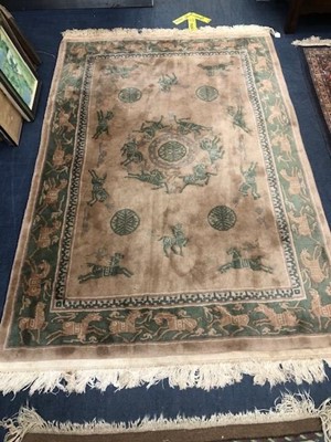 Lot 384 - A 20TH CENTURY RUG AND ANOTHER