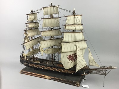 Lot 353 - A WOOD MODEL OF THE BOAT 'FRAGATA ESPANOL' AND ANOTHER