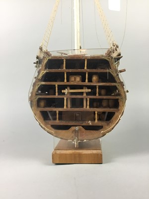 Lot 353 - A WOOD MODEL OF THE BOAT 'FRAGATA ESPANOL' AND ANOTHER