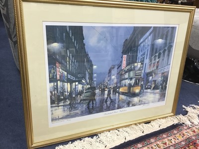 Lot 325 - SAUCHIEHALL STREET, REFLECTIONS, SIGNED PRINT AND OTHER PRINTS