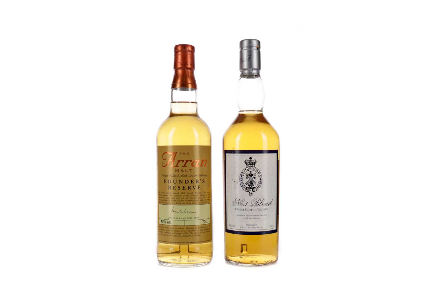 Lot 82 - ARRAN FOUNDER'S RESERVE AND ROYAL & ANCIENT NO. 1 BLEND