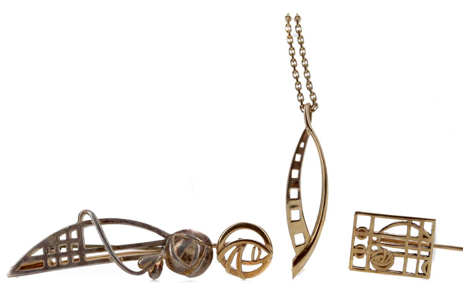 Lot 302 - A COLLECTION OF RENNIE MACKINTOSH STYLE JEWELLERY